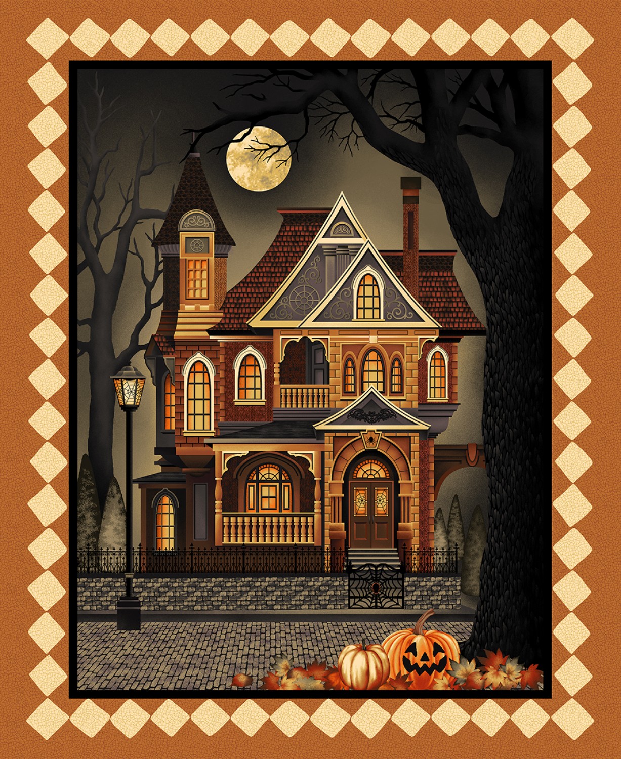 Haunted Village - Patchworkstoffe für Halloween