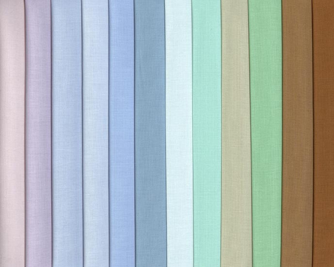 Unistoffe Kona Cotton Solids NEW Pastels Palette