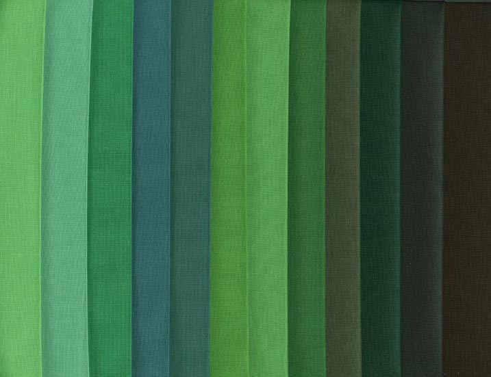 Unistoffe Kona Cotton Solids Wondrous Woods Palette