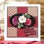 Preview: Designpapier Dark Roses & Polka Dots