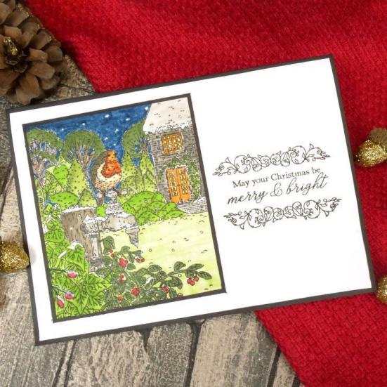 Motivstempel Little Red Robin's Winter Garden