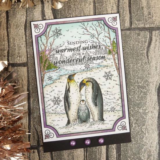 Motivstempel A Sparkling Season Penguin Lake