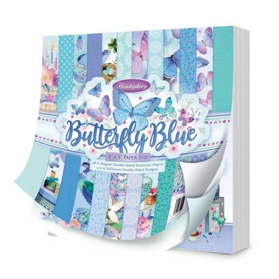 Designpapier Butterfly Blue Paper Pad 8x8