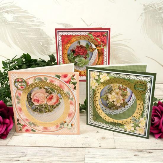 Decoupage Card Kit "Delightful Roses" von Hunkydory UK