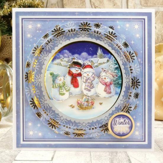 Decoupage Card Kit "Festive Friends" von Hunkydory UK