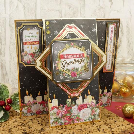 Topper Set Forever Floral Festive Rose Christmas Wishes