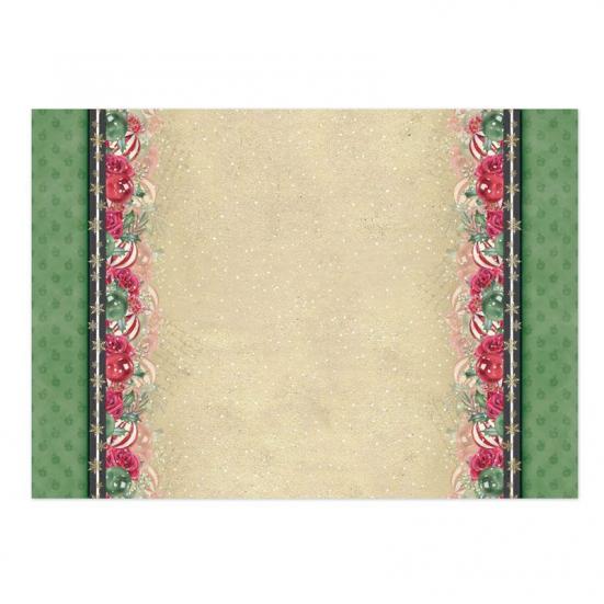 Topper Set Forever Floral Festive Rose Deck the Halls