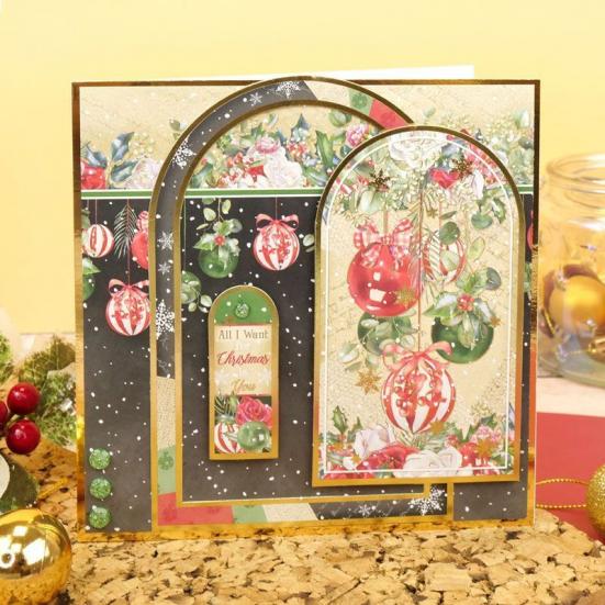 Topper Set Forever Floral Festive Rose Deck the Halls