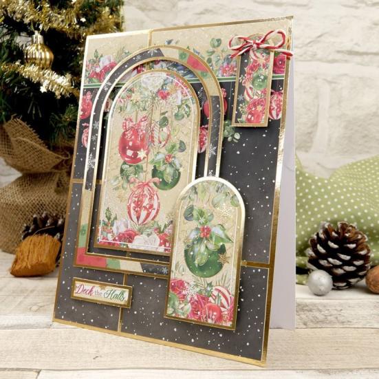 Topper Set Forever Floral Festive Rose Deck the Halls