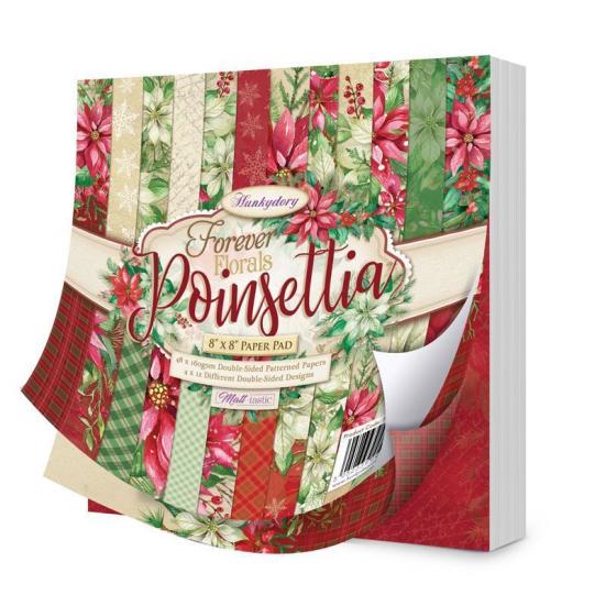 Paper Pad Forever Florals Poinsettia 8x8