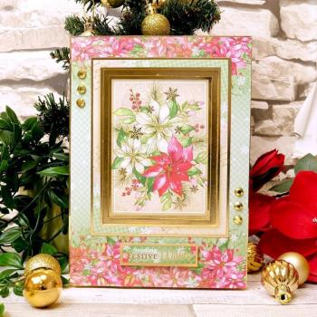 Kartenset Poinsettia Festive Blooms Topper Set