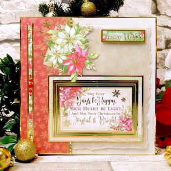 Kartenset Poinsettia Festive Blooms Topper Set