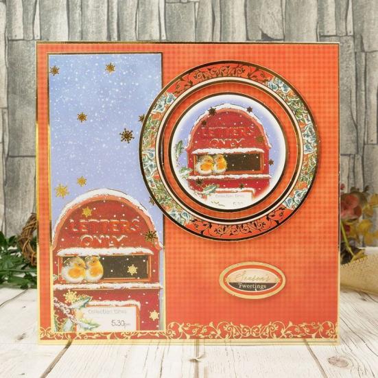 Luxury Card Collection Little Red Robin Topper Set