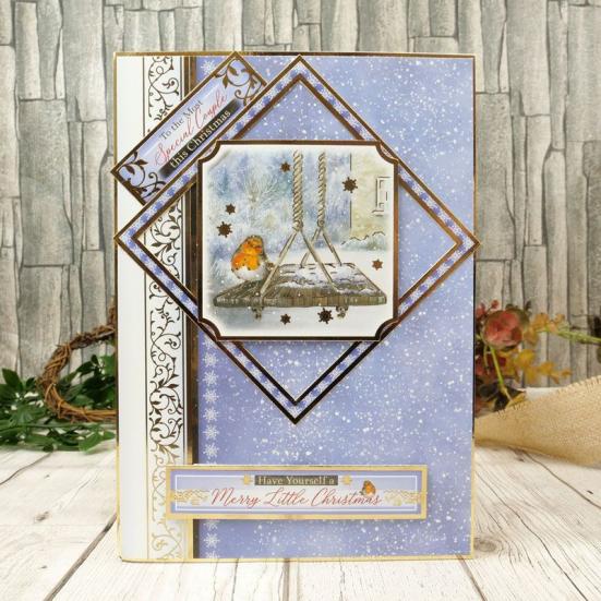 Luxury Card Collection Little Red Robin Topper Set