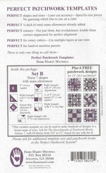 Perfect Patchwork Templates Set B