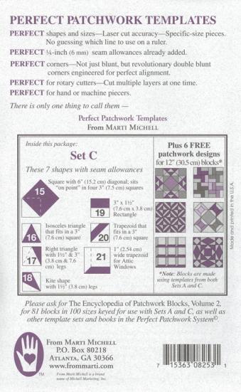 Perfect Patchwork Templates Set C