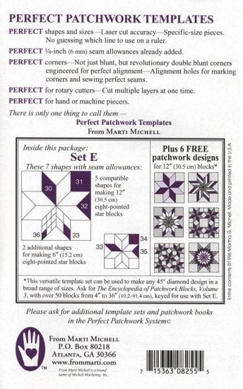 Perfect Patchwork Templates Set E