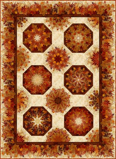 Nähanleitung Reflections of Autumn II Kaleidoscope Quilt