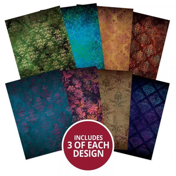 Designpapier Adorable Pattern Pack VI Dazzling Damask