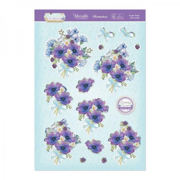 Flourishing Florals Deco Large Purple  Petals