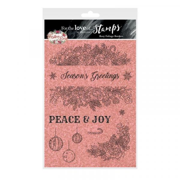 Stempelset Festive Rose Rosy Foliage Border