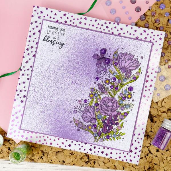 Motivstempel Moonlit Moments Gemstone Floral Shimmer