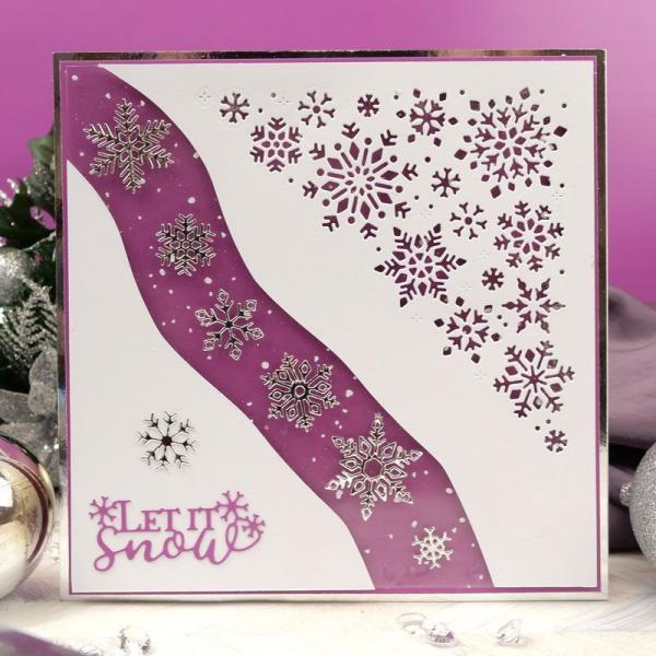 Moonstone Cutting Dies Falling Snowflake Panels