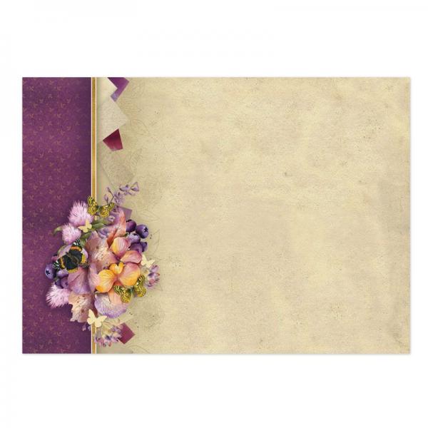 Topper Set Forever Florals Autumn Days - Purple Posies