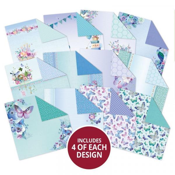 Designpapier Butterfly Blue Paper Pad 8x8