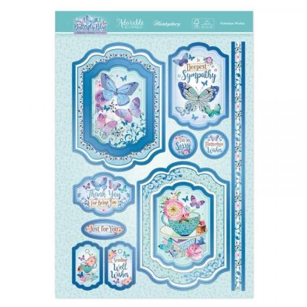 Topper Set Butterfly Blue Flutterbye Wishes