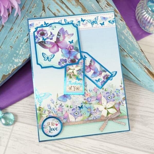 Topper Set Butterfly Blue Flutterbye Wishes