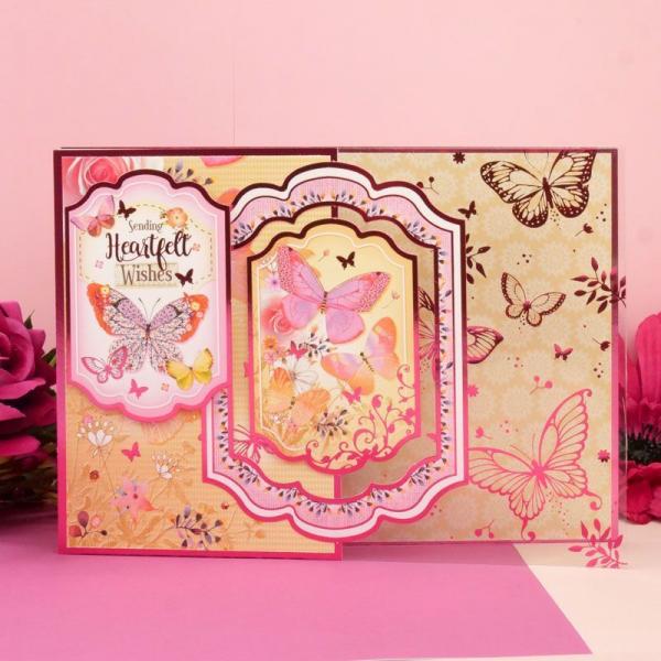 Designpapier Cardstock Butterfly Blush DIN A4