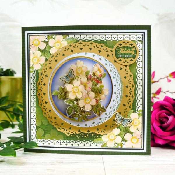 Decoupage Card Kit "Delightful Roses" von Hunkydory UK