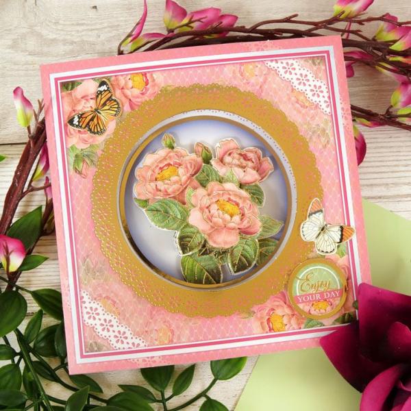 Decoupage Card Kit "Delightful Roses" von Hunkydory UK