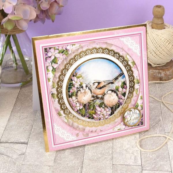 Decoupage Card Kit "Delightful Birds" von Hunkydory UK