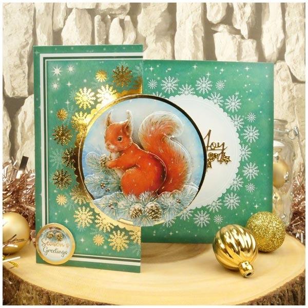 Decoupage Card Kit "Festive Friends" von Hunkydory UK