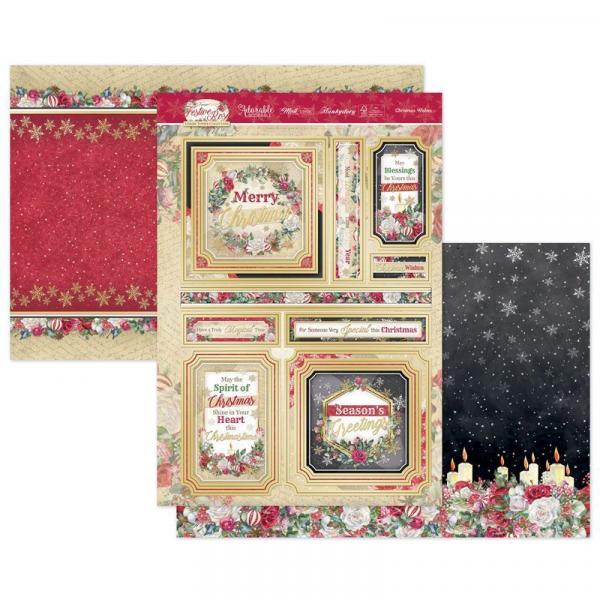 Topper Set Forever Floral Festive Rose Christmas Wishes