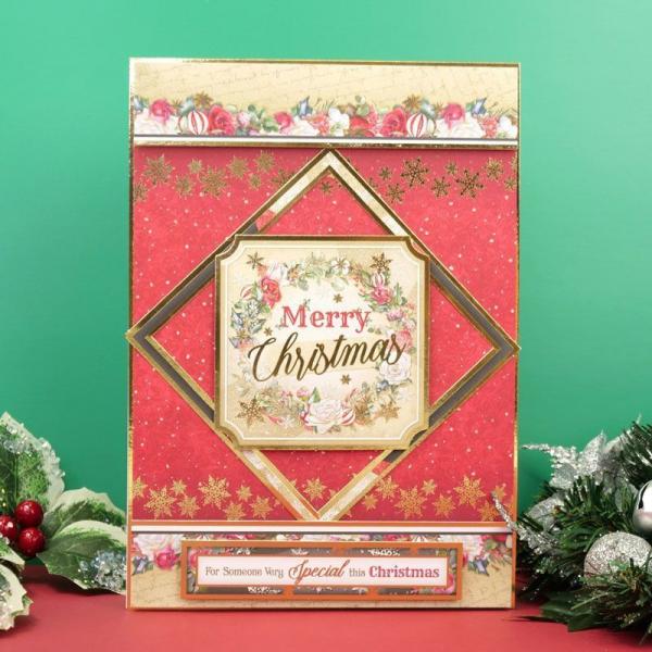 Topper Set Forever Floral Festive Rose Christmas Wishes