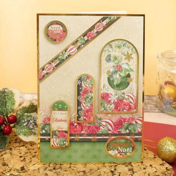 Topper Set Forever Floral Festive Rose Deck the Halls