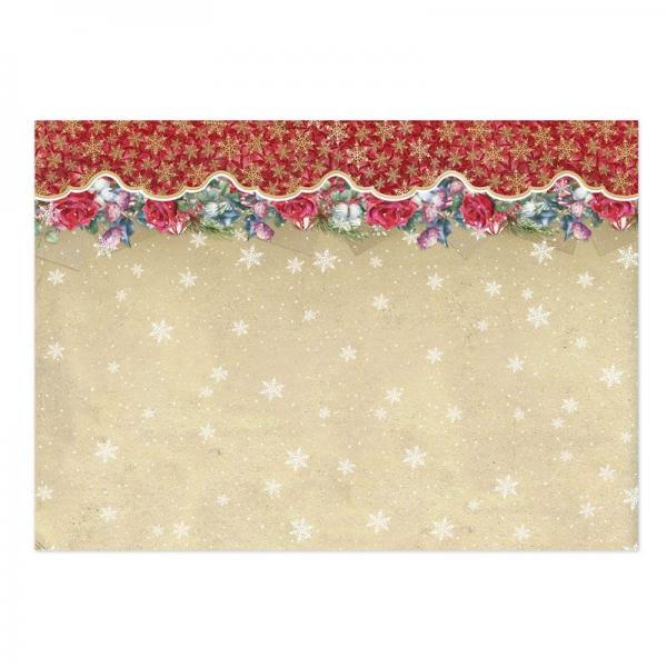 Topper Set Forever Floral Festive Rose Season's Greetings