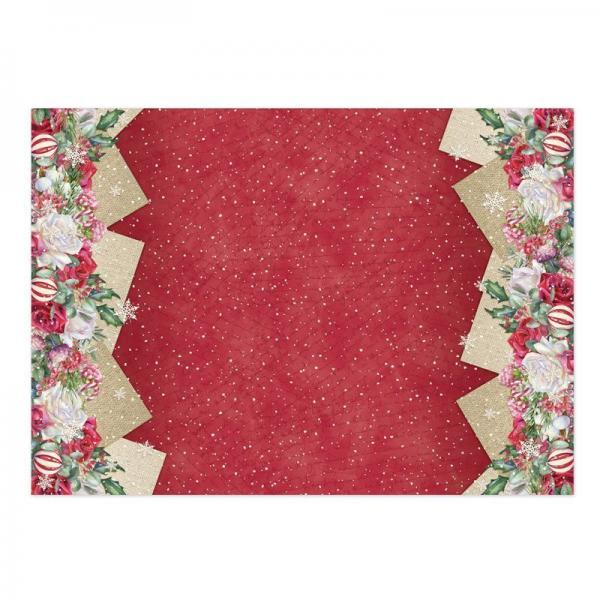 Topper Set Forever Floral Festive Rose Season's Greetings