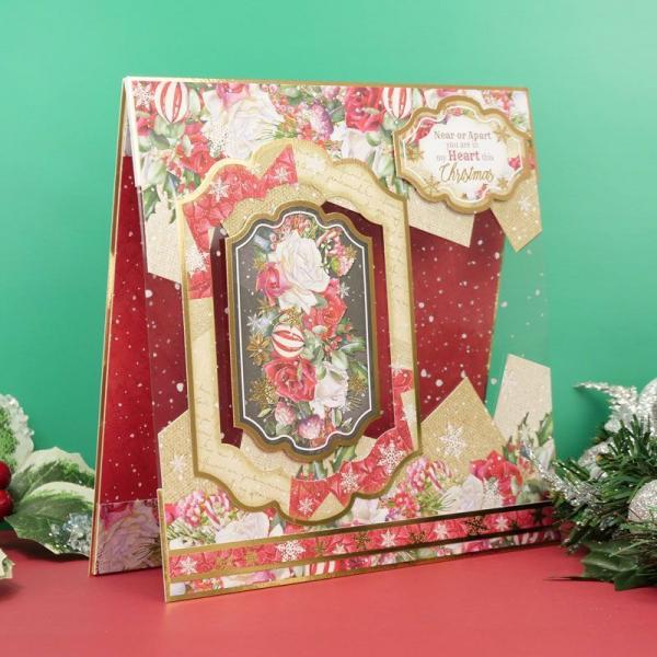 Topper Set Forever Floral Festive Rose Season's Greetings