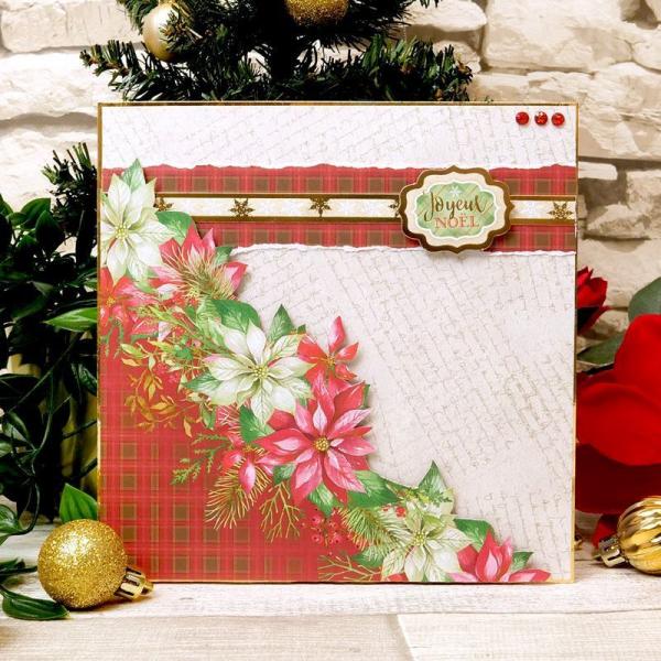 Paper Pad Forever Florals Poinsettia 8x8