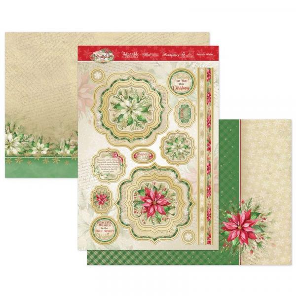 Kartenset Poinsettia Peaceful Wishes Topper Set