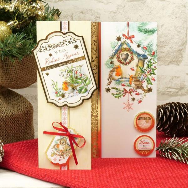 Luxury Card Collection Little Red Robin Topper Set