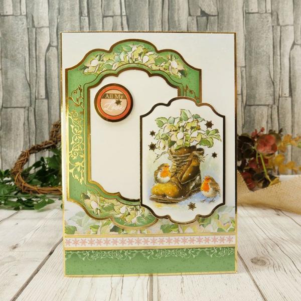 Luxury Card Collection Little Red Robin Topper Set