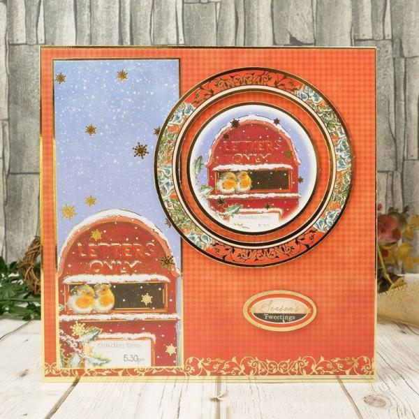 Luxury Card Collection Little Red Robin Topper Set