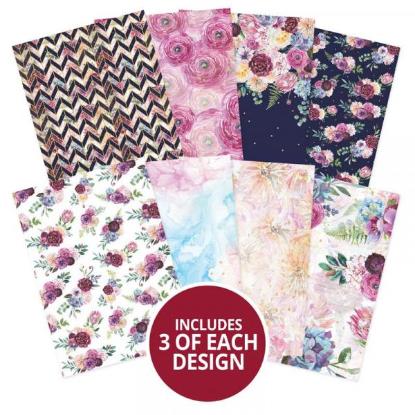 Designpapier Adorable Pattern Pack VII Navy Blossoms