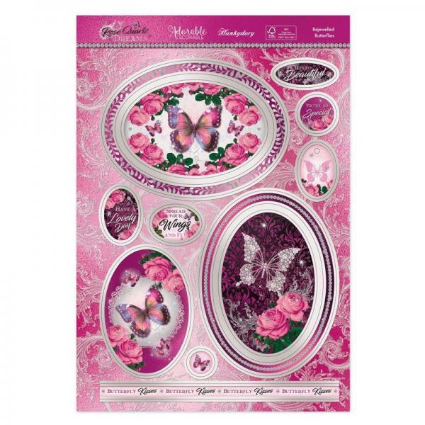 Topper-Set Bejewelled Butterflies Rose Quartz Dreams