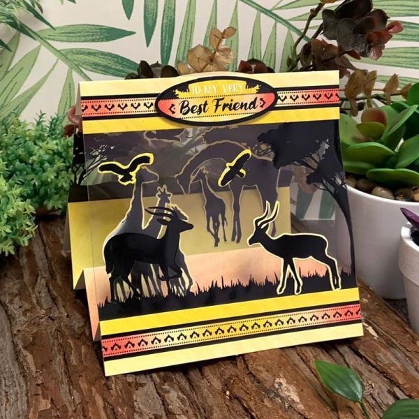 Twilight Safari Acetate Easel Card Staffeleikarten